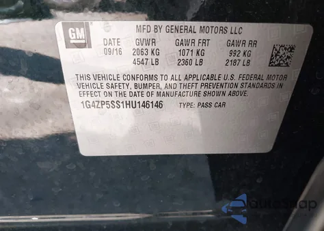 2017 Buick Lacrosse Essence from USA, damaged, VIN 1G4ZP5SS1HU146146